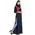 Designer long Kurti - Blue-Red Designer long Kurti - Blue-Red